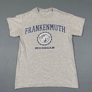 Frankenmuth Michigan Souvenir T-Shirt Heather Gray Graphic Tee Short Sleeve